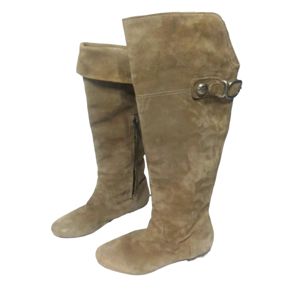 Coach Light Tan Suede Over The Knee Boot size 7
